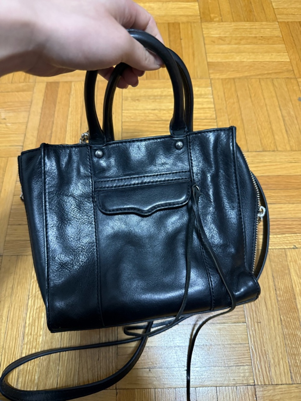 Rebecca Minkoff Black Leather Crossbody Satchel
